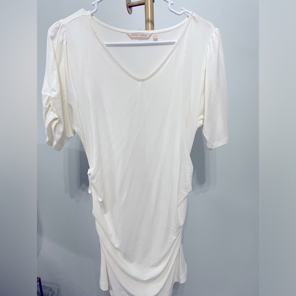 EUC Soft Surroundings ruching tunic top size medium